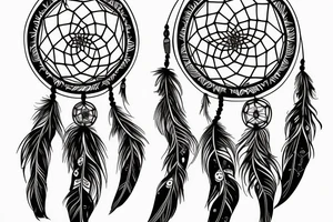 thin dream catcher for rib cage tattoo idea