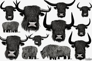 highland bull tattoo idea