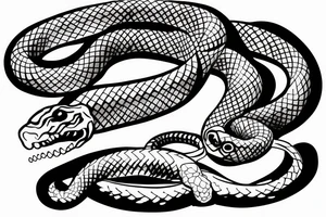 a vertical sword with a snake wrapped around it once tattoo idea