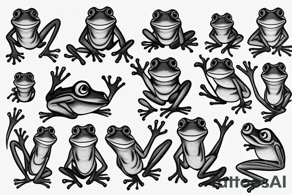 Happy frog tattoo idea