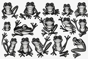 Happy frog tattoo idea