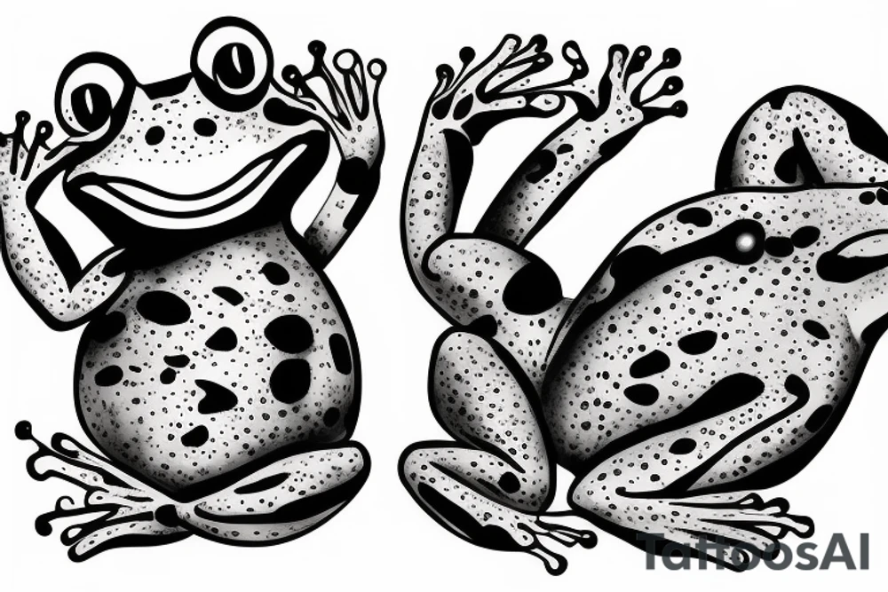 Happy frog tattoo idea