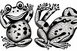 Happy frog tattoo idea