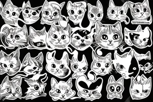 Happy cat tattoo idea