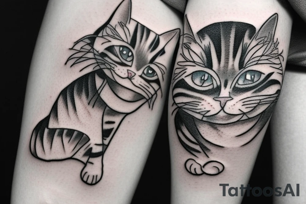 Happy cat tattoo idea