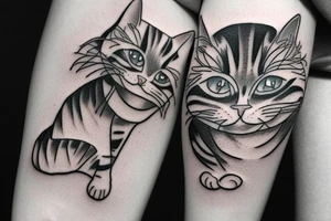 Happy cat tattoo idea