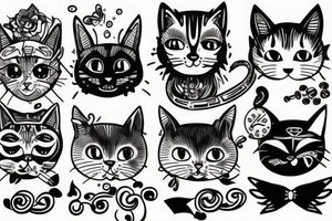 Happy cat tattoo idea