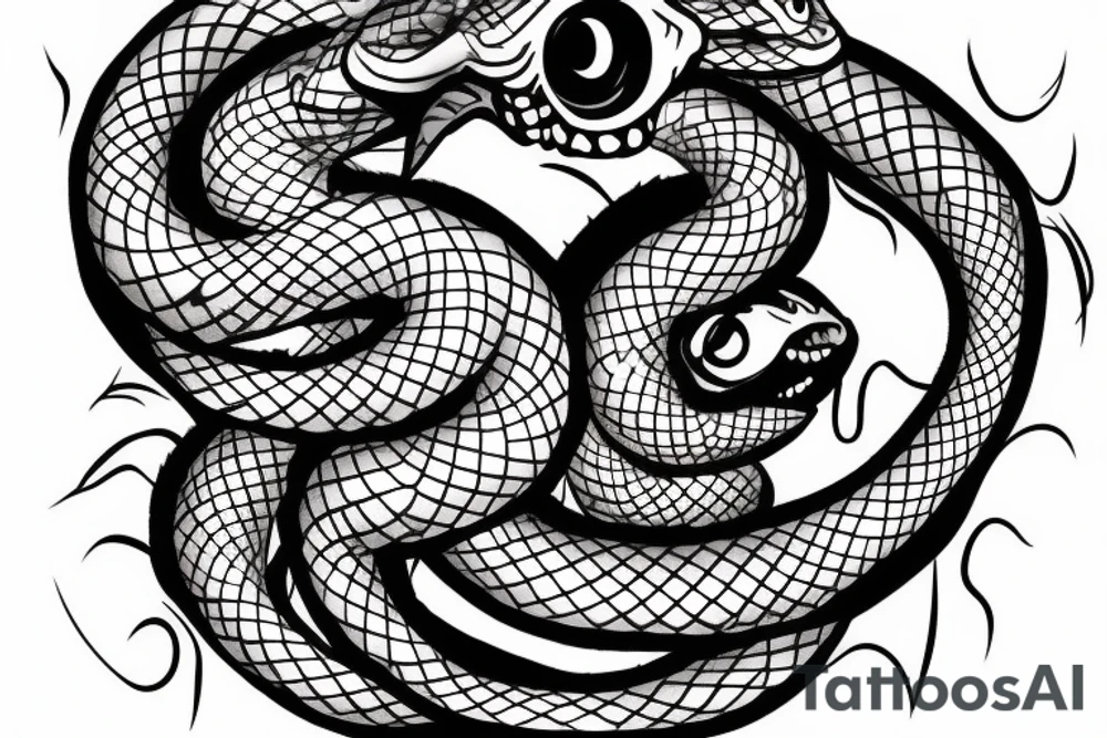Angry snake tattoo idea