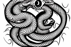 Angry snake tattoo idea