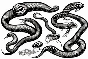 Angry snake tattoo idea