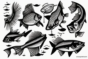 fishing tattoo idea
