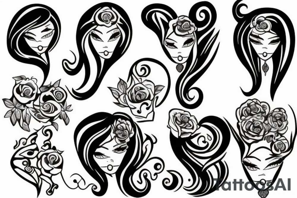 flame girly tattoo idea