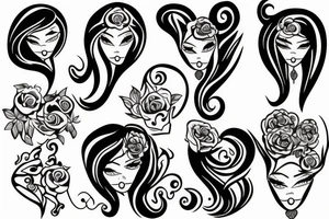 flame girly tattoo idea