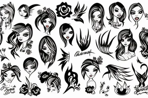 flame girly tattoo idea