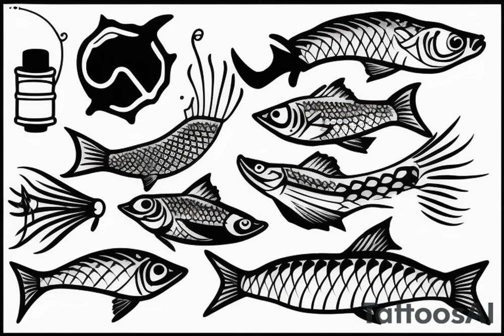 fishing tattoo idea