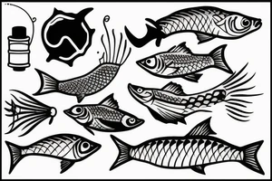 fishing tattoo idea