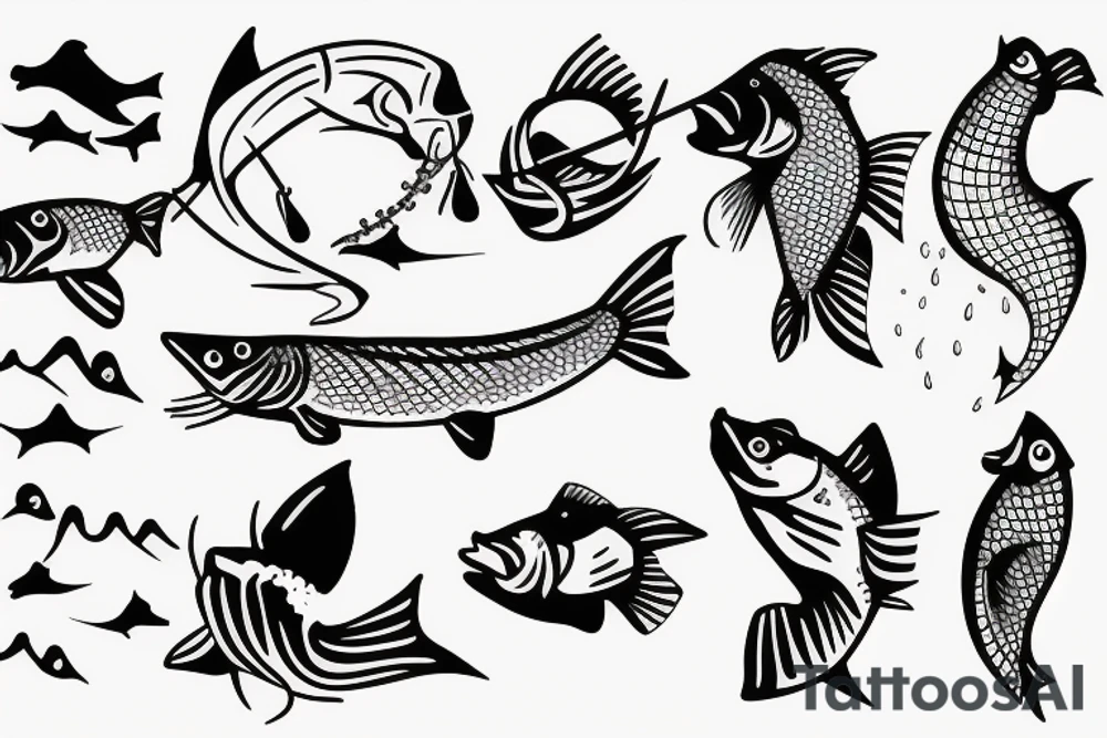 fishing tattoo idea