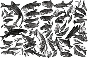 salmon tattoo idea
