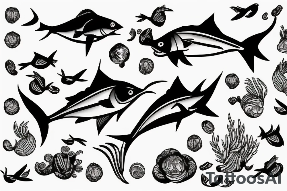 marlin tattoo idea