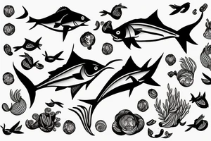 marlin tattoo idea