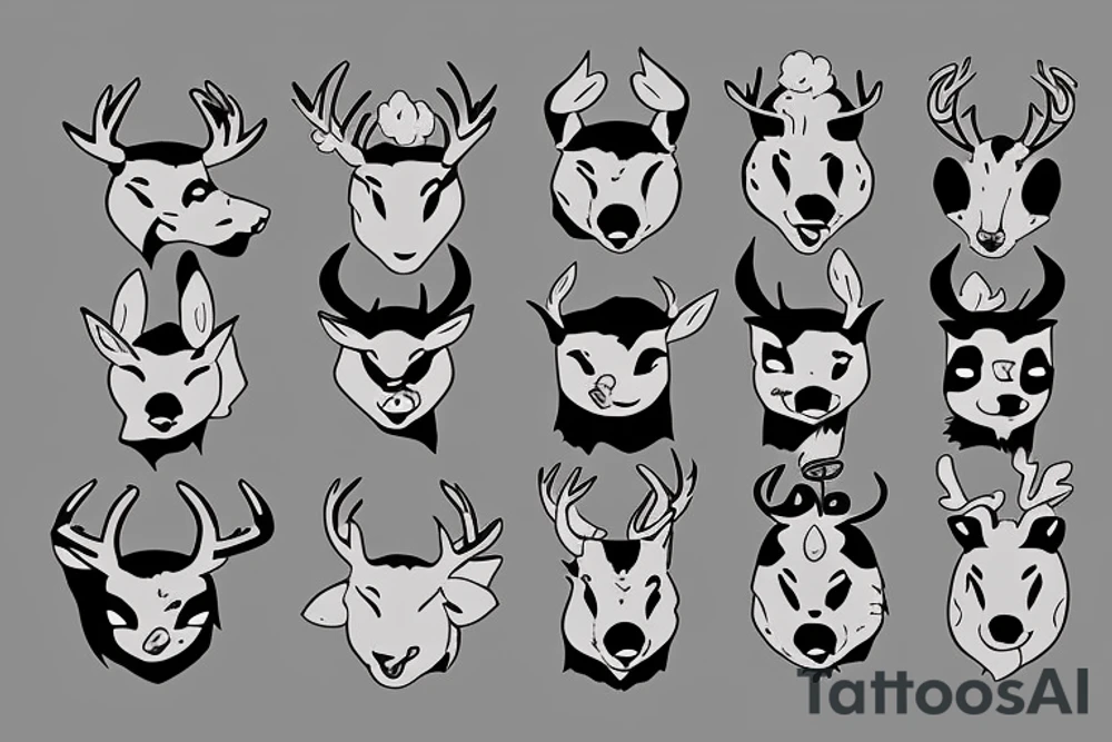 Shikamaru Nara, surrounded by deer, uses a shadow capture technique. tattoo idea