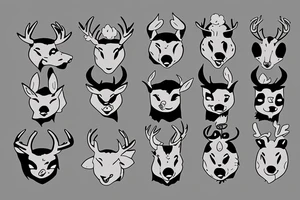 Shikamaru Nara, surrounded by deer, uses a shadow capture technique. tattoo idea