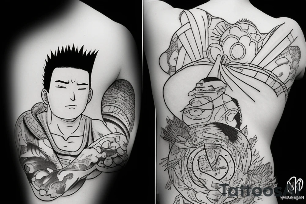 Shikamaru Nara, uses a shadow capture technique. tattoo idea
