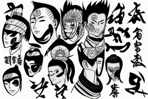 Shikamaru Nara, uses a shadow capture technique. tattoo idea