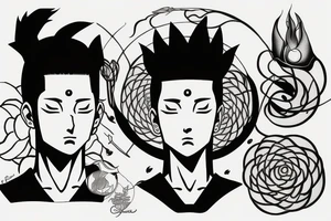 Shikamaru Nara, uses a shadow capture technique. tattoo idea