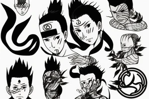 Shikamaru Nara, uses a shadow capture technique. tattoo idea