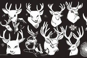 Shikamaru Nara, surrounded by deer, uses a shadow capture technique. tattoo idea