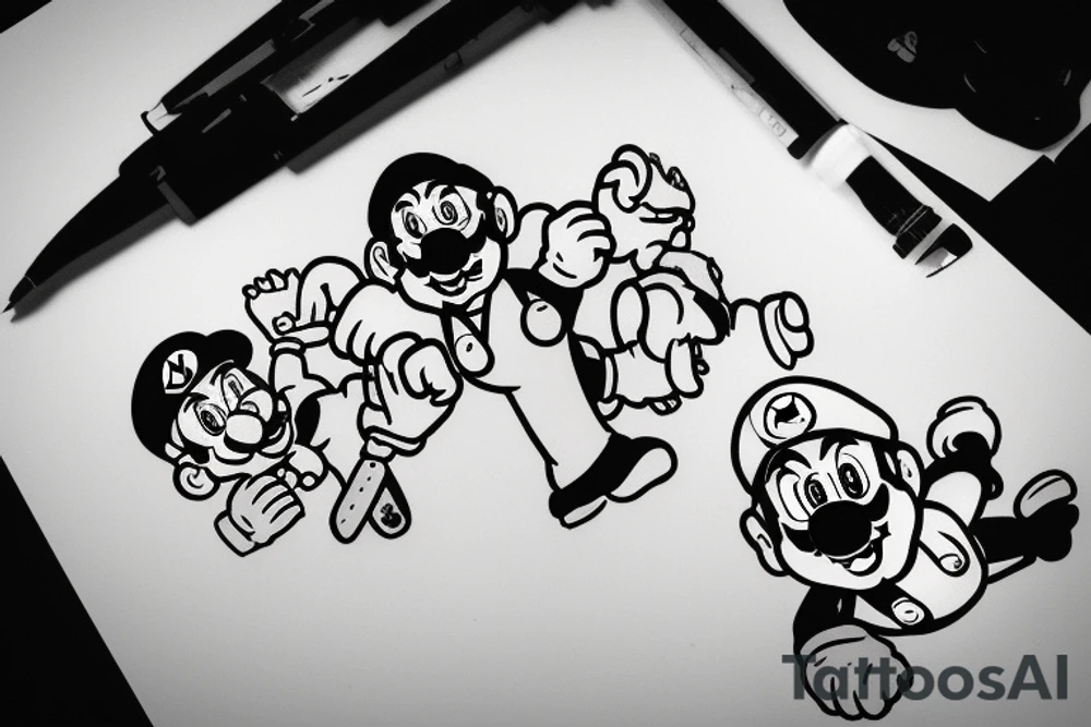 super mario tattoo idea