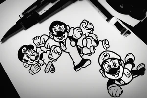 super mario tattoo idea