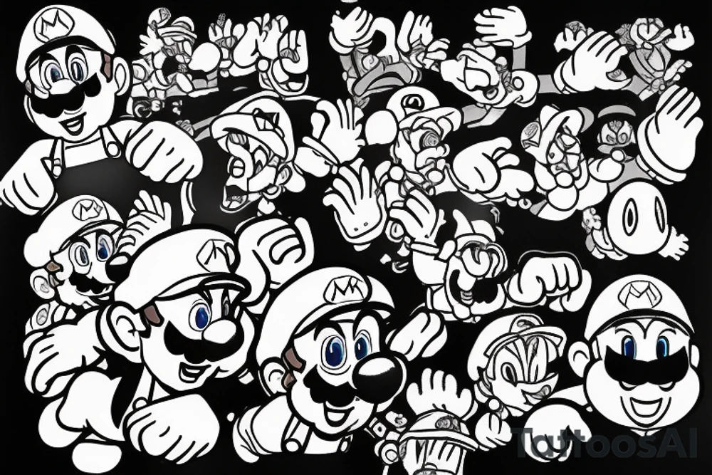 super mario tattoo idea