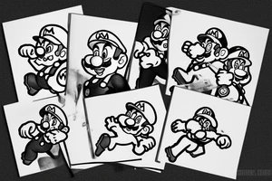 super mario in a cave tattoo idea