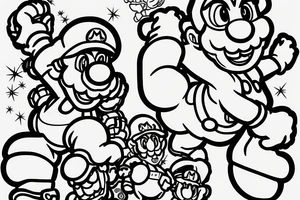 super mario riding yoshi tattoo idea