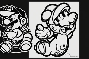 super mario riding yoshi tattoo idea