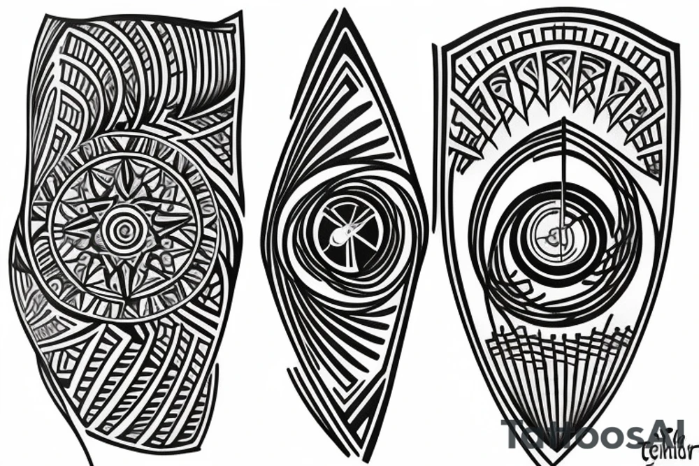 Sand clock geometric 5 cm width tattoo idea