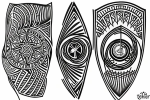 Sand clock geometric 5 cm width tattoo idea