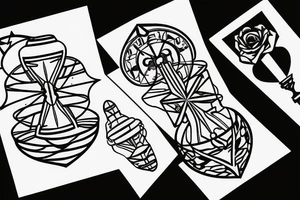 Sand
hourglass geometric 5 cm width tattoo idea