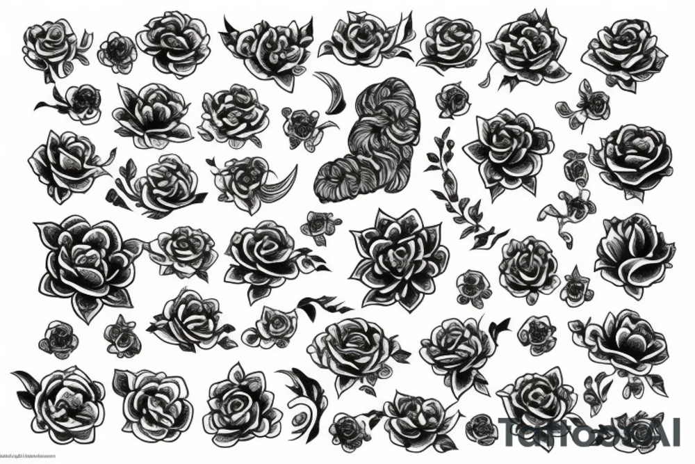 Tudor rose tattoo idea