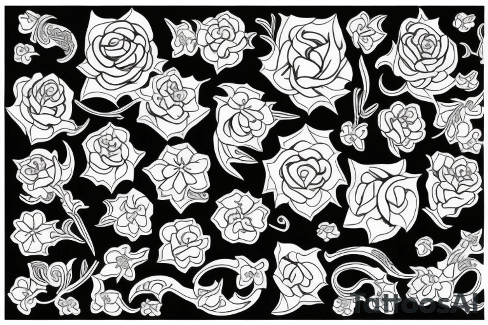 Tudor rose tattoo idea