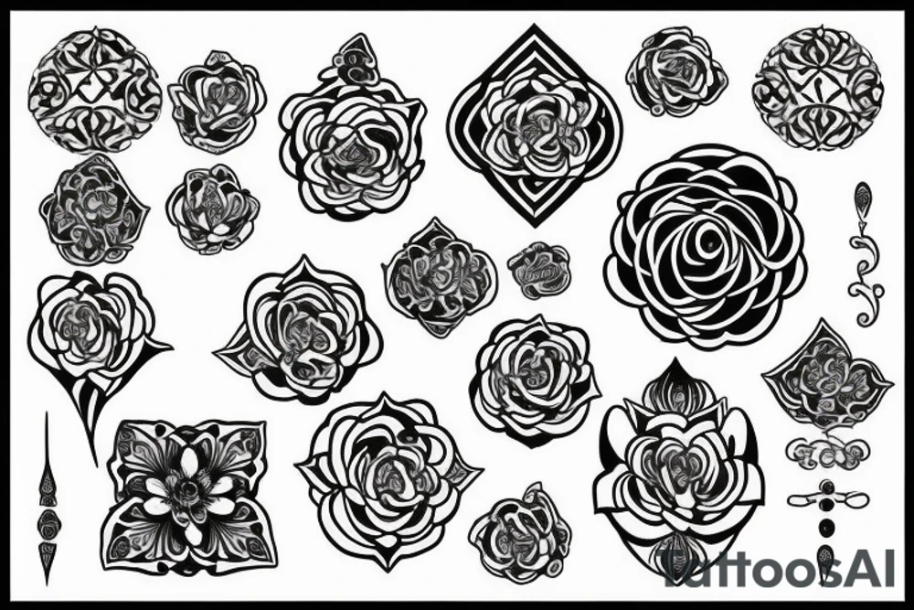 Tudor rose tattoo idea
