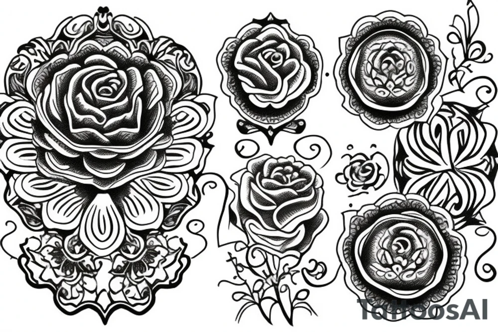 Tudor rose tattoo idea