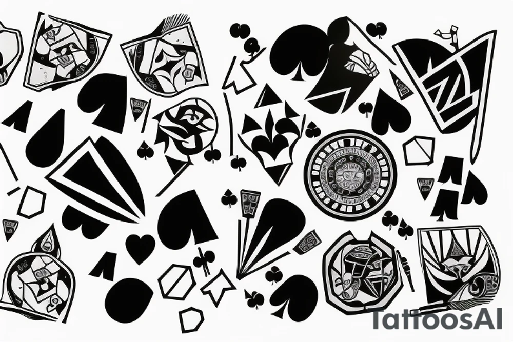 poker spade tattoo idea