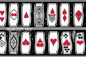 poker with lines tattoo idea