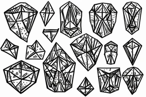 Process of stone turning into diamond tattoo idea