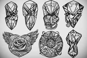 Process of stone turning into diamond tattoo idea
