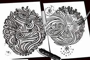Circular process of stone turning into diamond tattoo idea