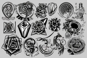 Circular process of stone turning into diamond tattoo idea